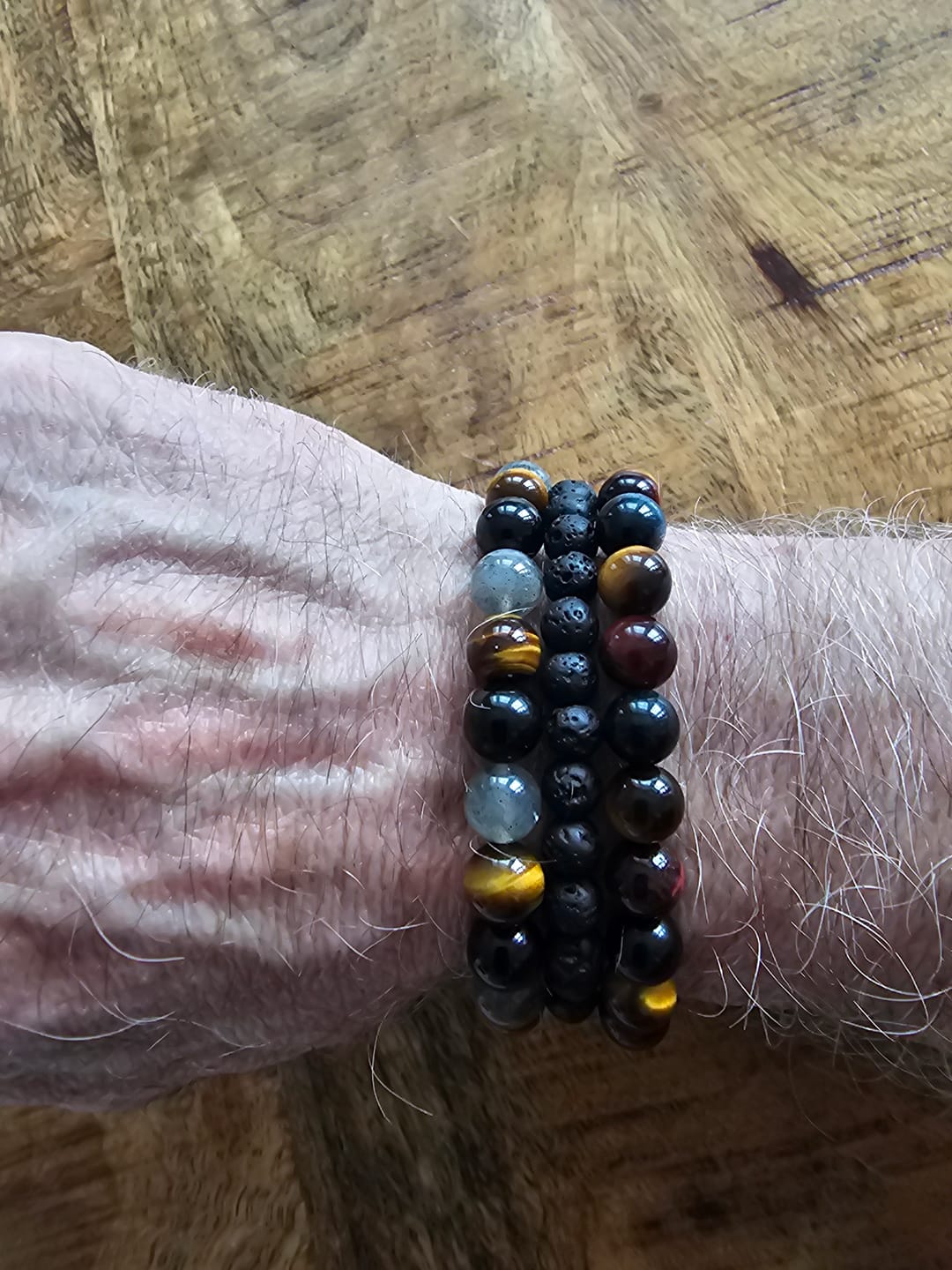Customer photo review of Bracelet "Protection Ultime" en Tourmaline, Oeil de Tigre & Labradorite