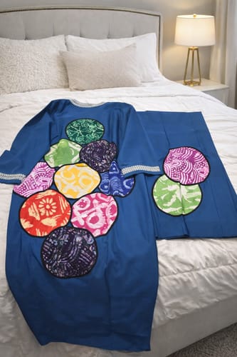 Customer photo review of Honey Teal Kimono Set