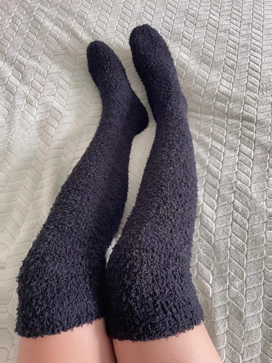 Customer photo review of Cloud Slides - Cozy Fluffy Socks