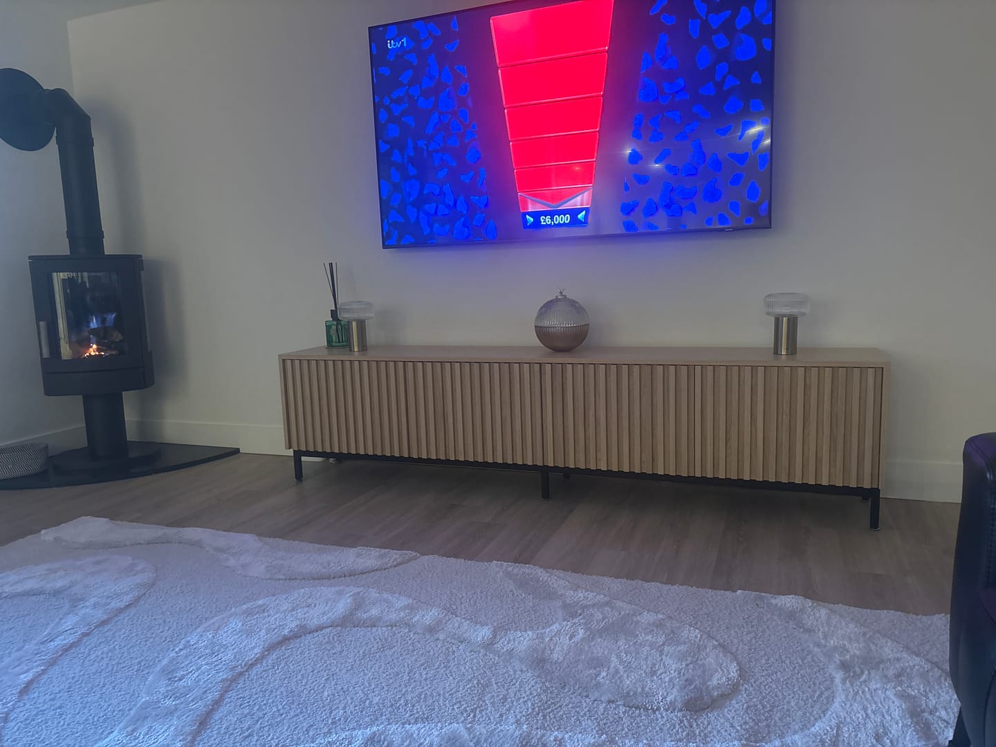 Customer photo review of Fluted Oak Cabinet, Neutral