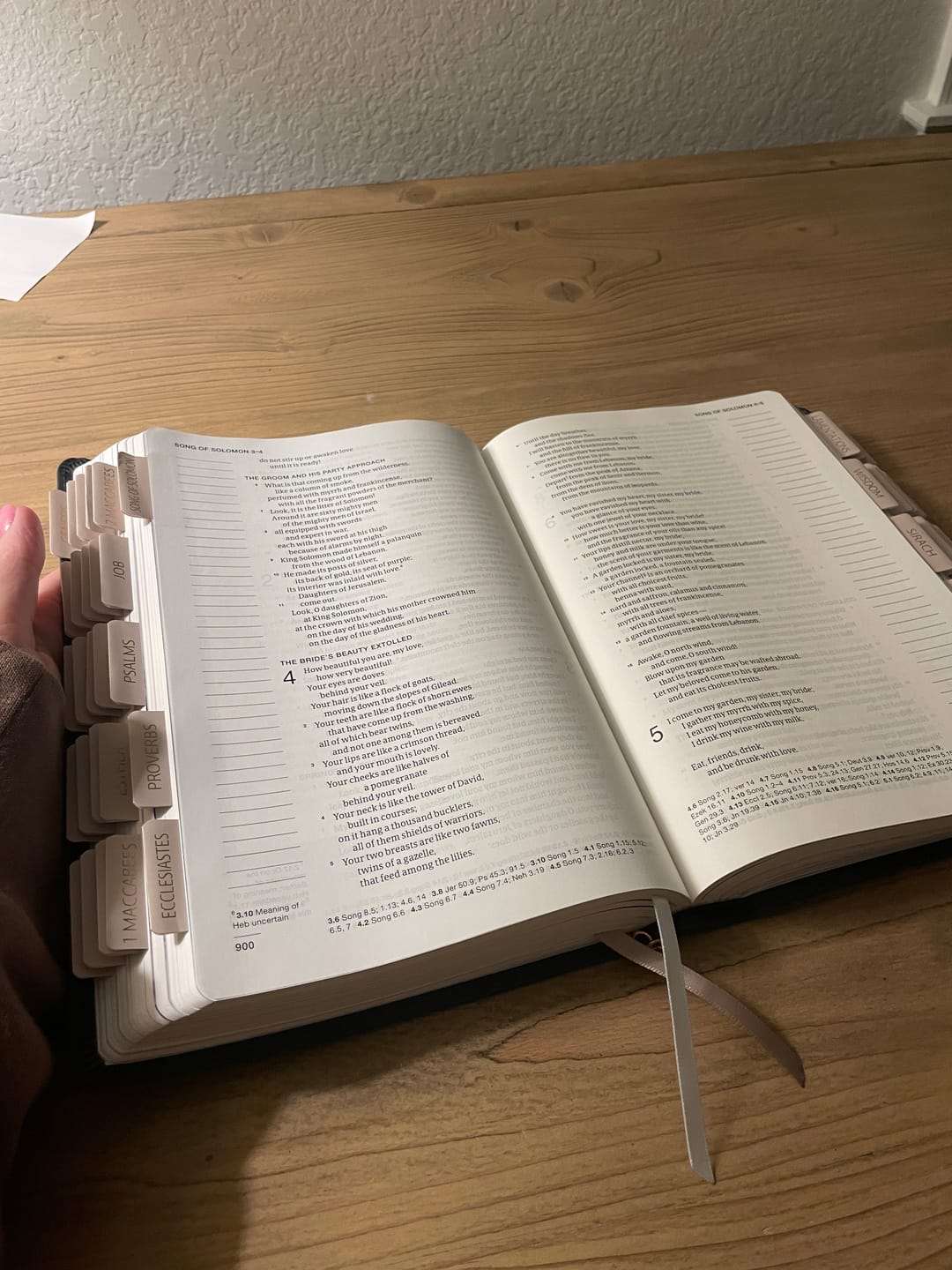 Customer photo review of Blessed Is She Single-Column Journaling Bible (NRSV-CE, with Imprimatur)