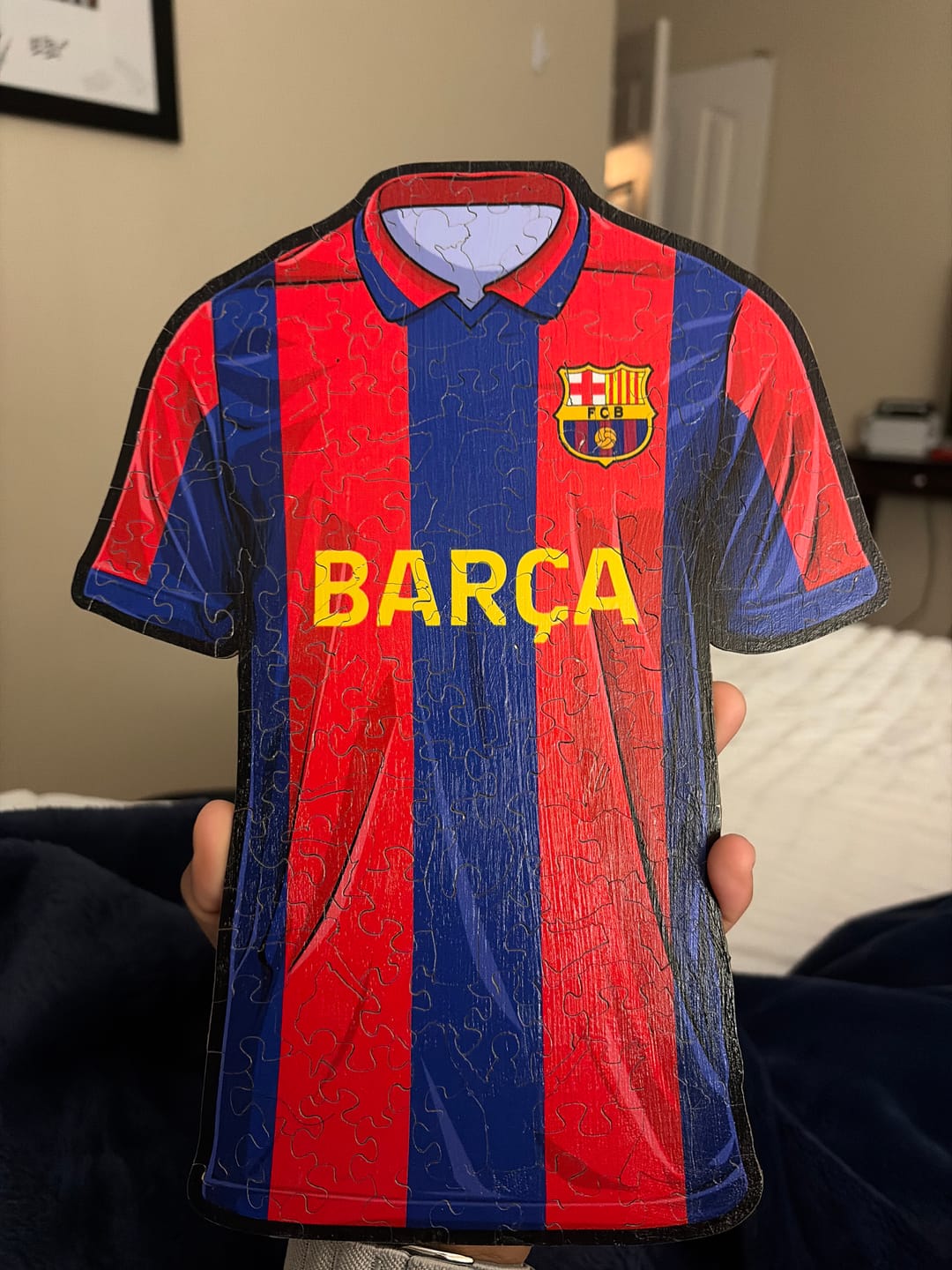 Customer photo review of FC Barcelona® Jersey - Wooden Puzzle