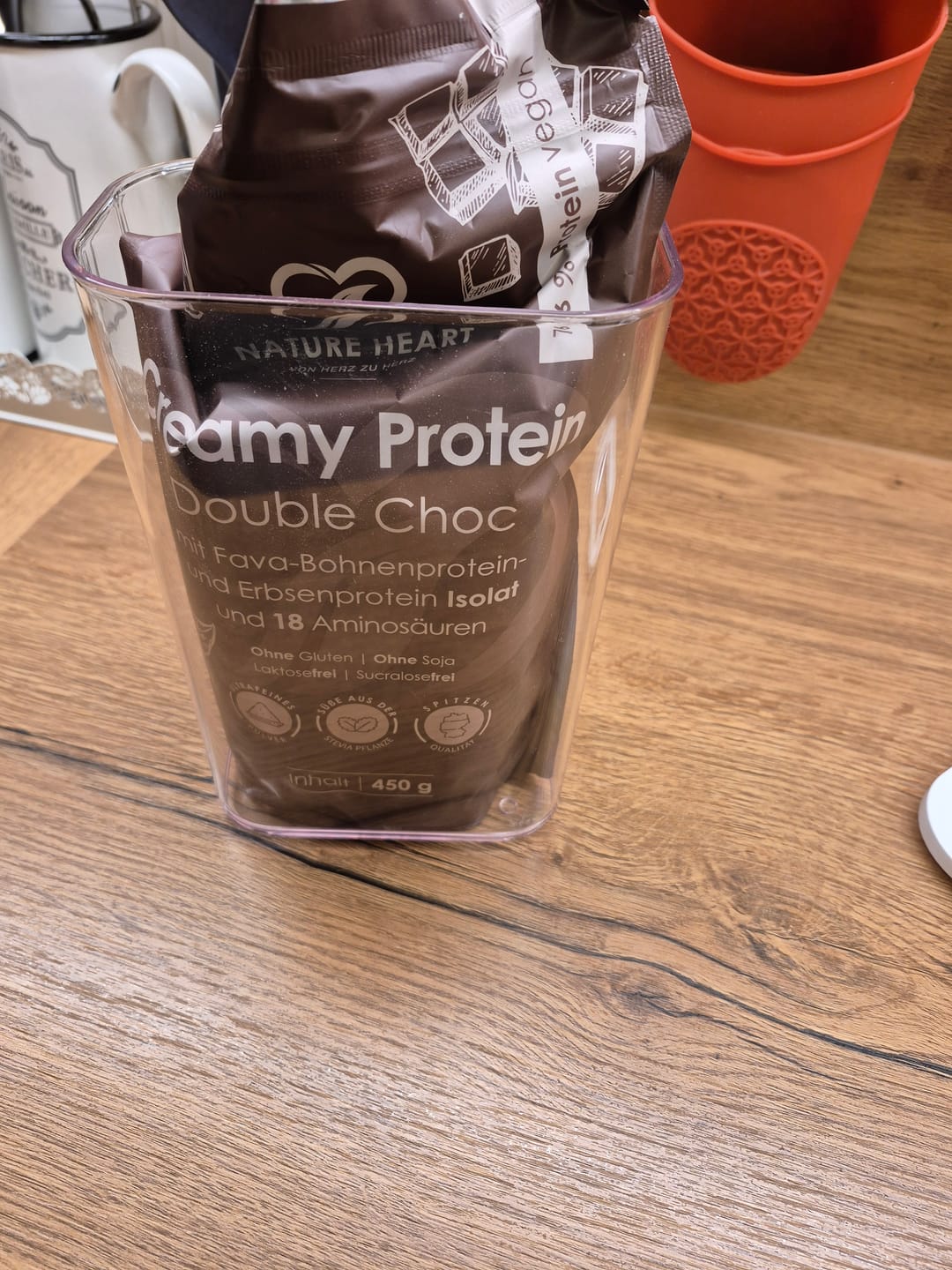 Customer photo review of Creamy Protein Double Choc