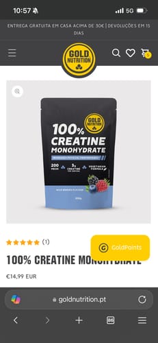Customer photo review of 100% Creatine Monohydrate