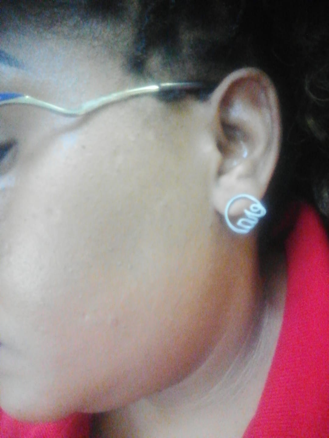 Customer photo review of Silver Diva Studs