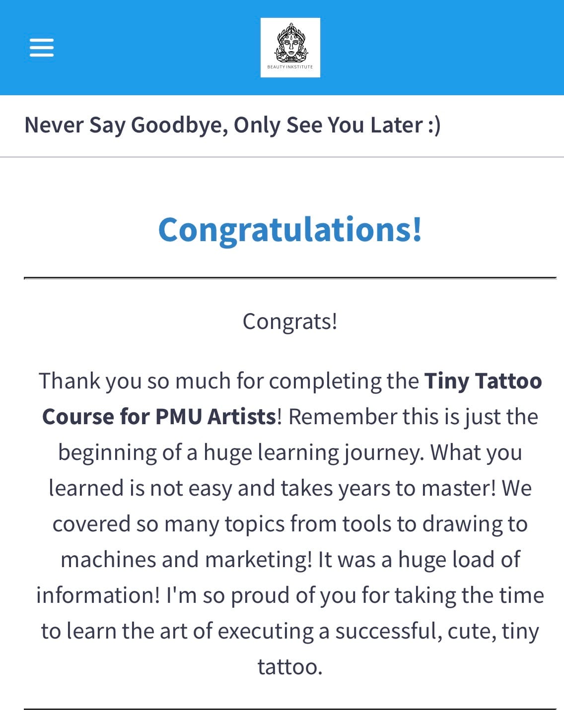 Customer photo review of Fine Line Tattoo Course