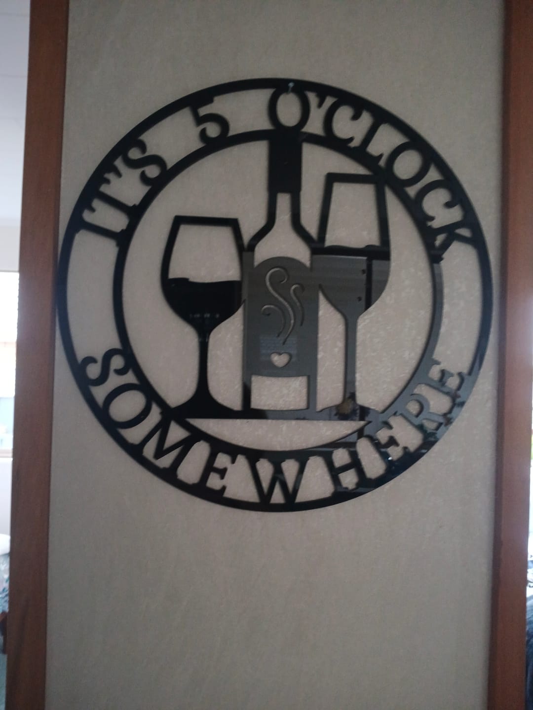 Customer photo review of It's 5 Somewhere Wall Art