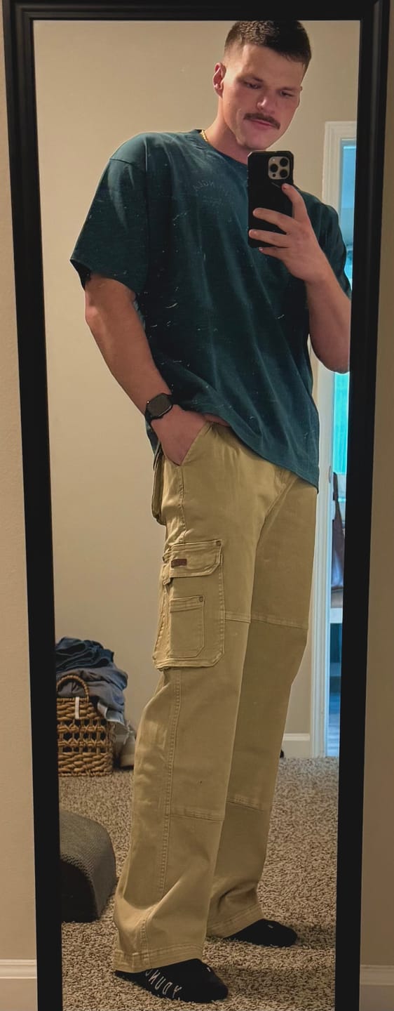 Customer photo review of 6032 - Old Money Twill Cargo Pants