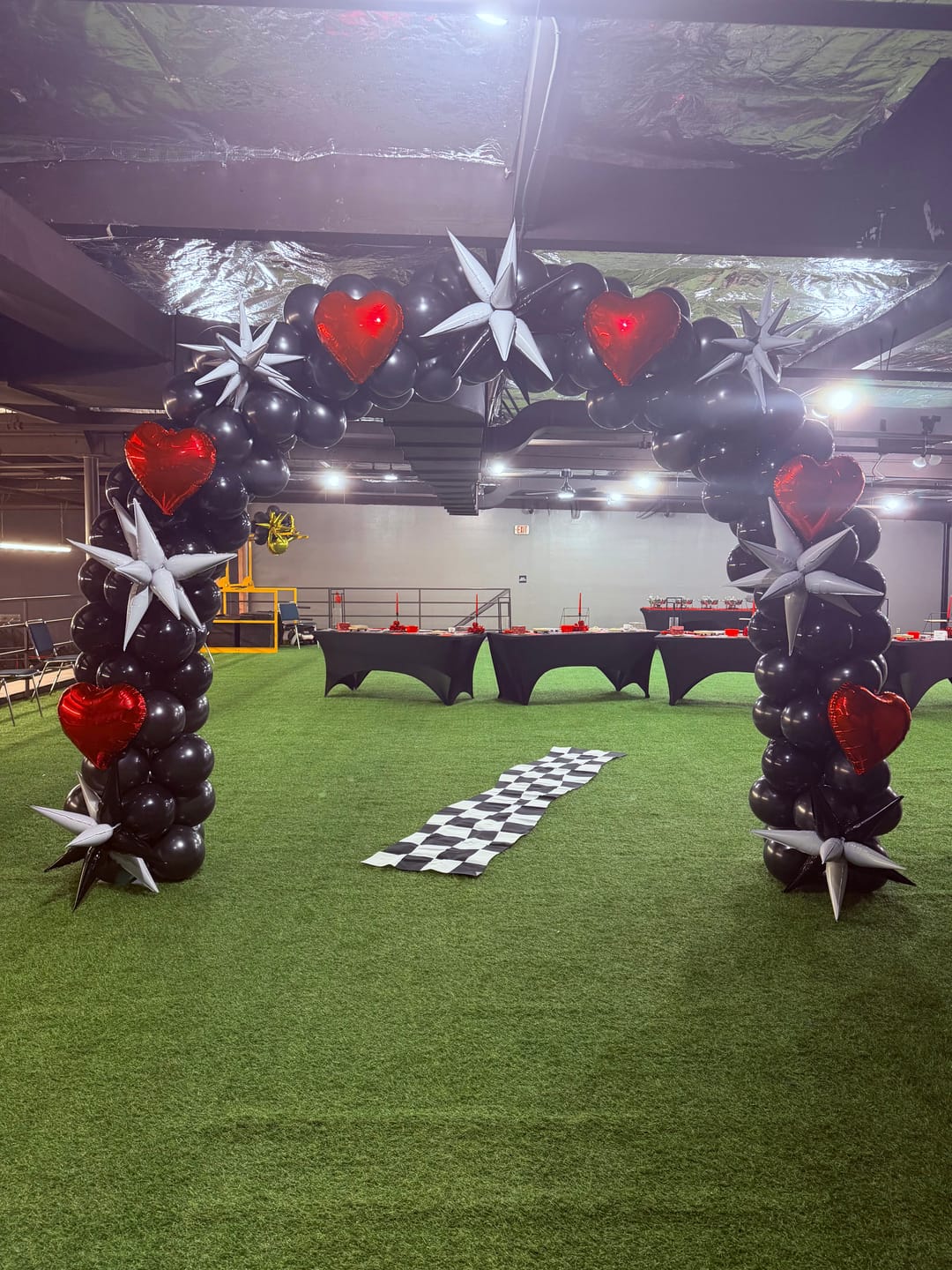 Customer photo review of 10x8 Ft Aluminum Balloon Arch Frame Wedding Arch Stand