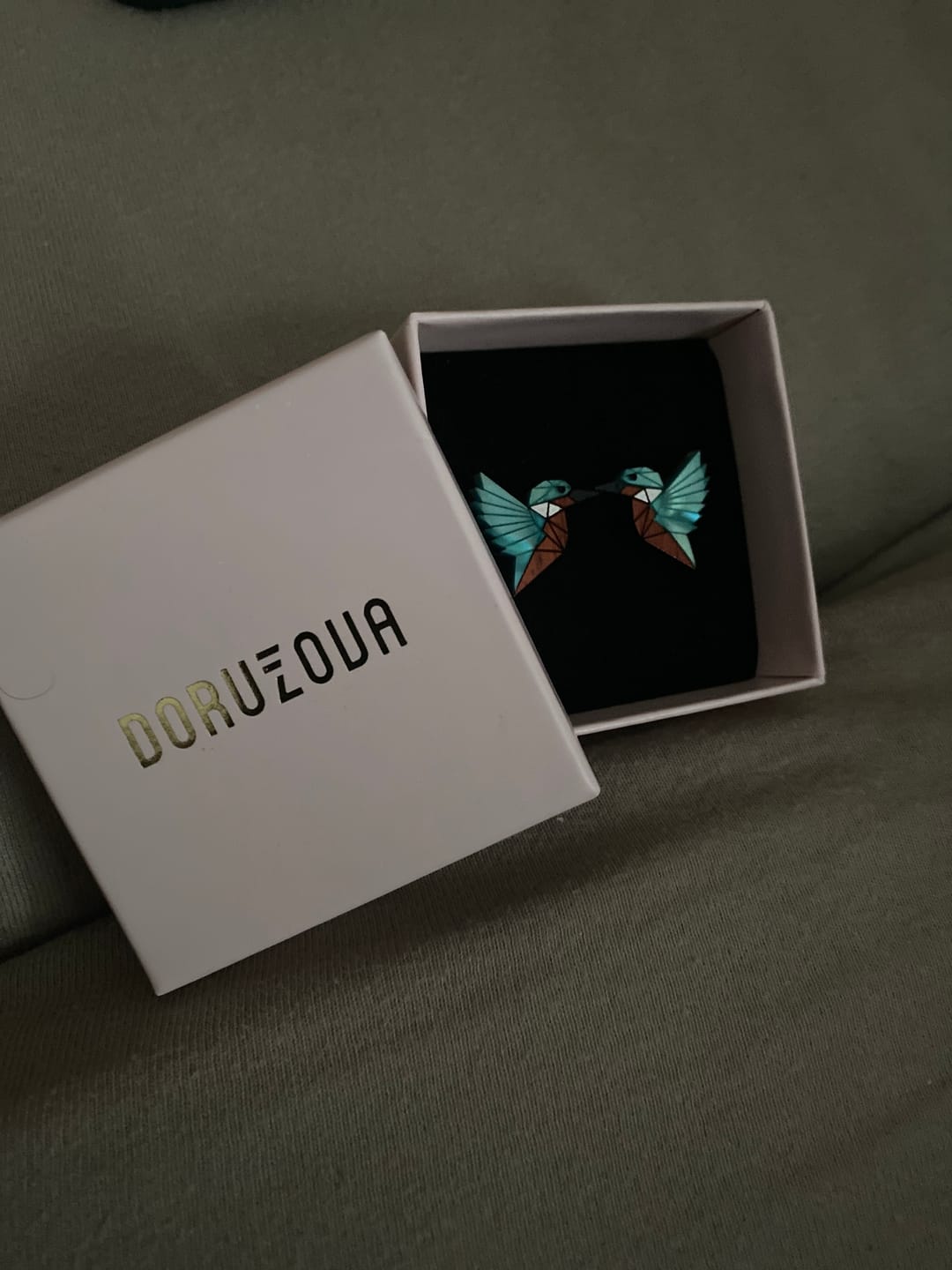 Customer photo review of Kingfisher Studs