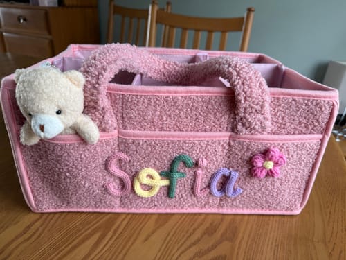 Customer photo review of K&C - Personalized Baby Storage Basket