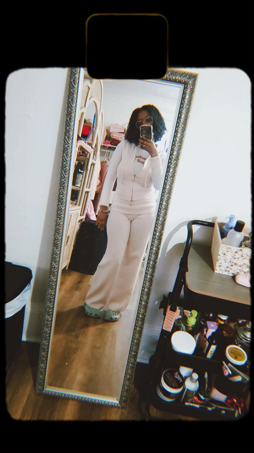 Customer photo review of That Girl Rib Knit Set (Baby Pink)