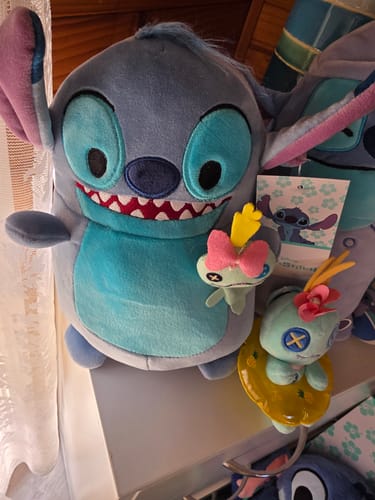 Customer photo review of Squishmallows Hugmees 25cm - Disney Stitch Pyjamas