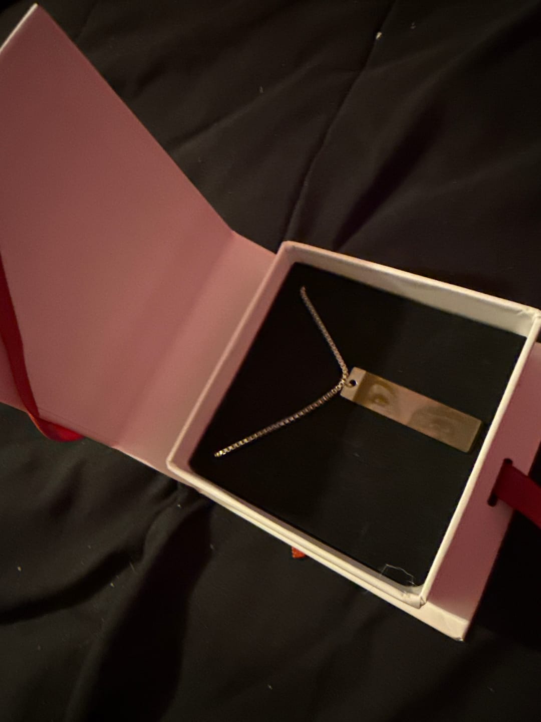 Customer photo review of Personalized Eye Photo Necklace