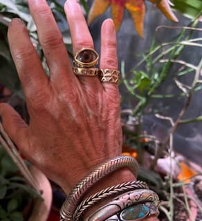 Customer photo review of ORACLE Hand Painted Eye Ring - sz 8