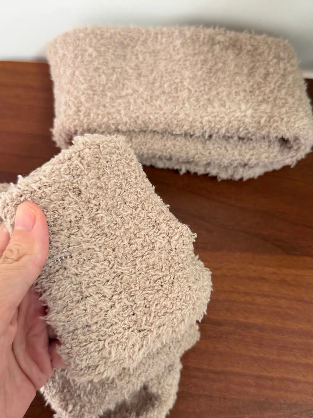 Customer photo review of Cloud Slides - Cozy Fluffy Socks