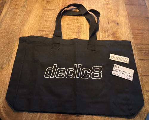 Customer photo review of Dedic8 Tote Bag