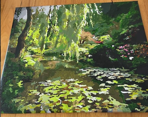 Customer photo review of Custom Landscape Paint By Numbers