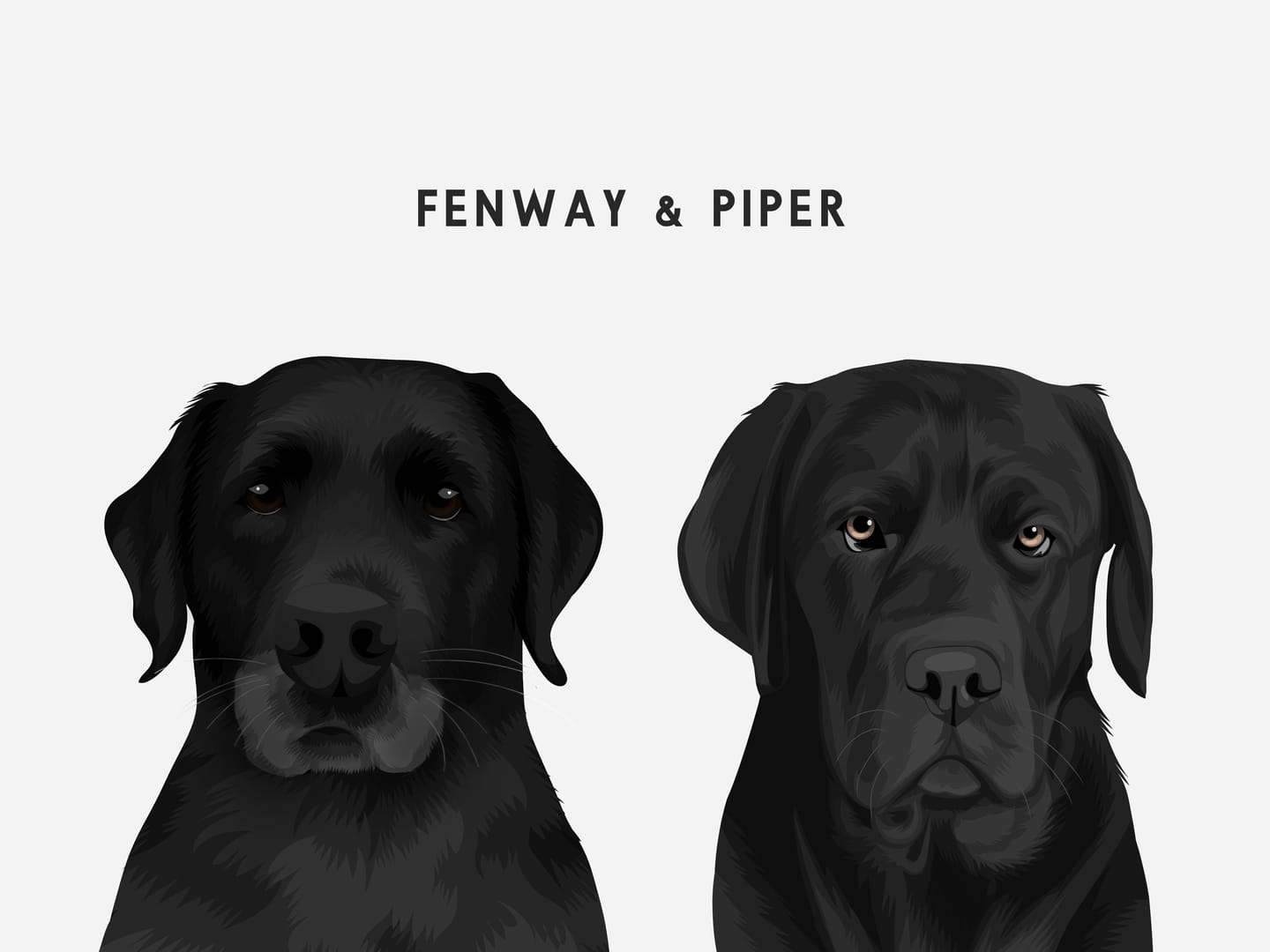 Customer photo review of Custom Two Pet Portrait