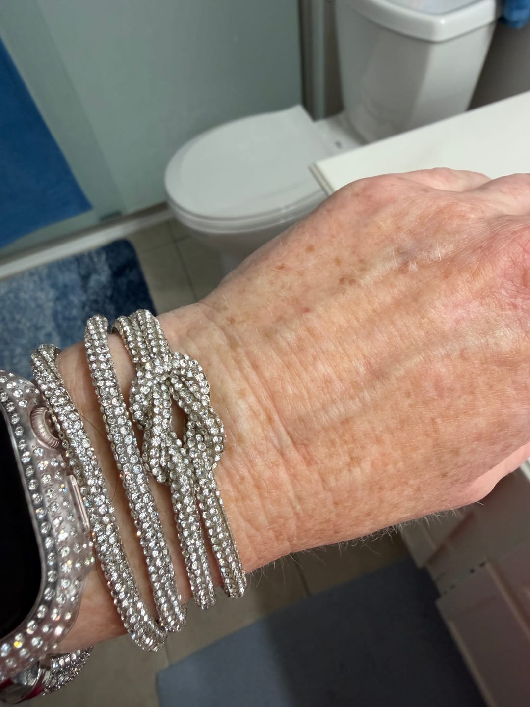 Customer photo review of Crystal Knot Bracelet Set - Crystal