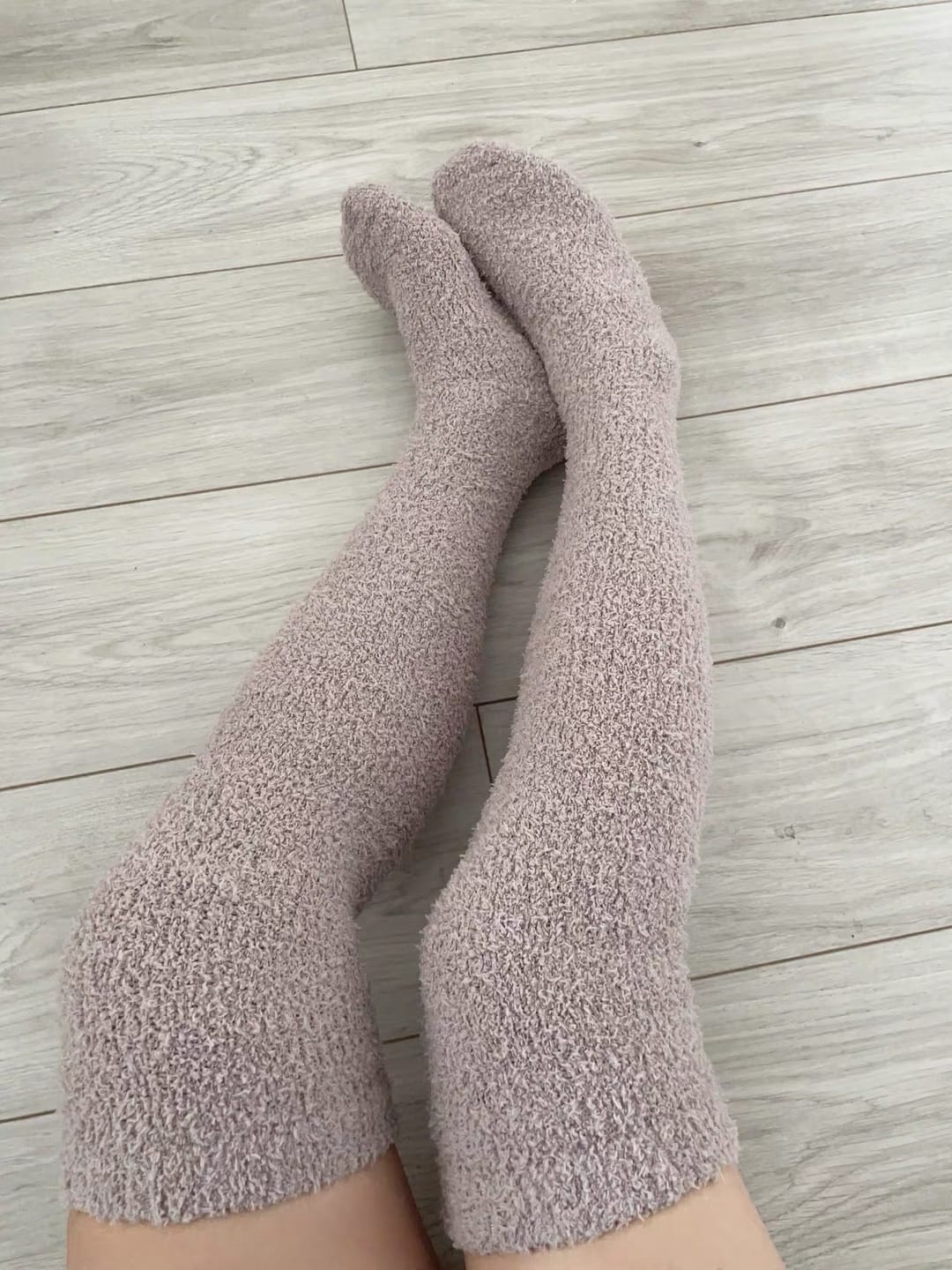 Customer photo review of Cloud Slides - Cozy Fluffy Socks