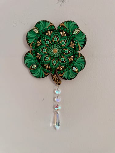 Customer photo review of Unfinished Wood Cute Four Leaf Clover Shape - Craft - up to 46" DIY