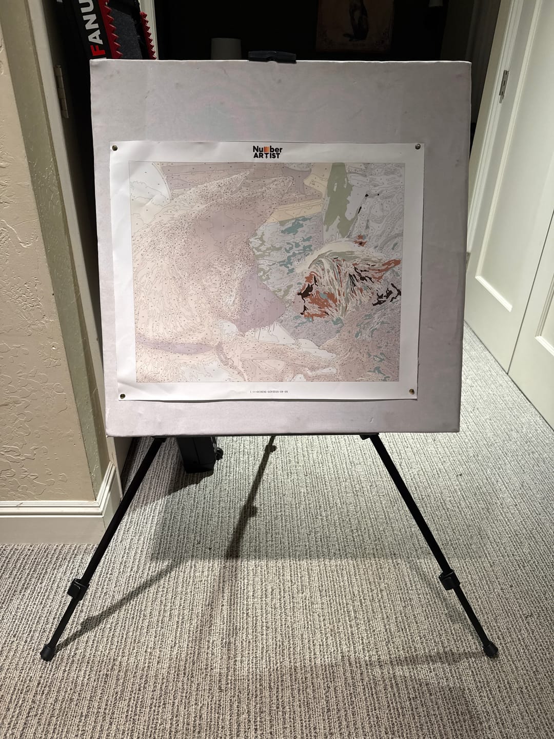 Customer photo review of Adjustable Artist Easel