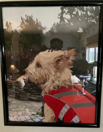 Customer photo review of Custom Pet Paint By Numbers