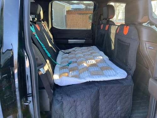 Customer photo review of RuffRover 2.0™ - Hard Bottom Back Seat Extender + (FREE Dog Bed)
