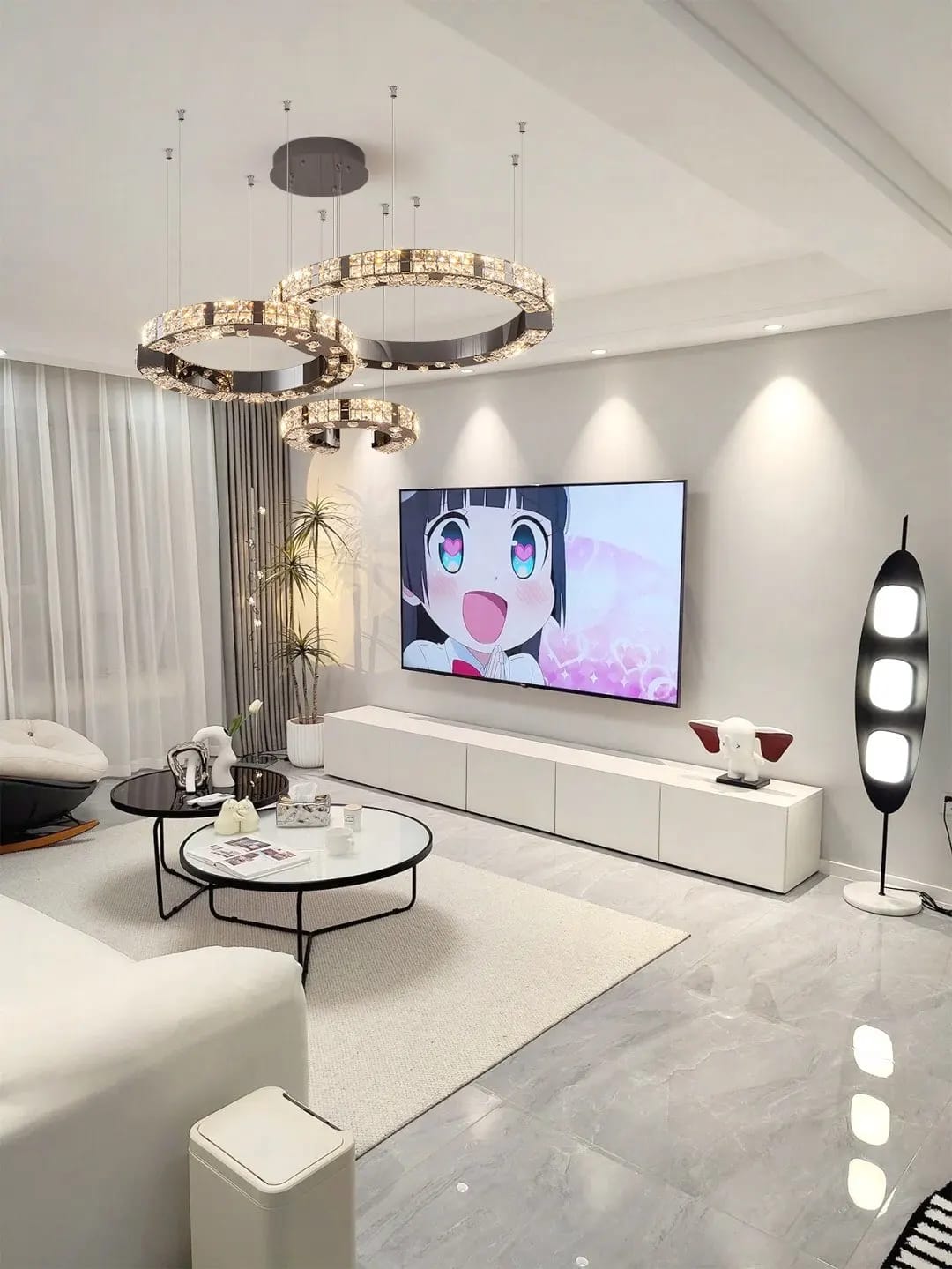 Customer photo review of Cosmo Luxury Circle Crystal Chandelier