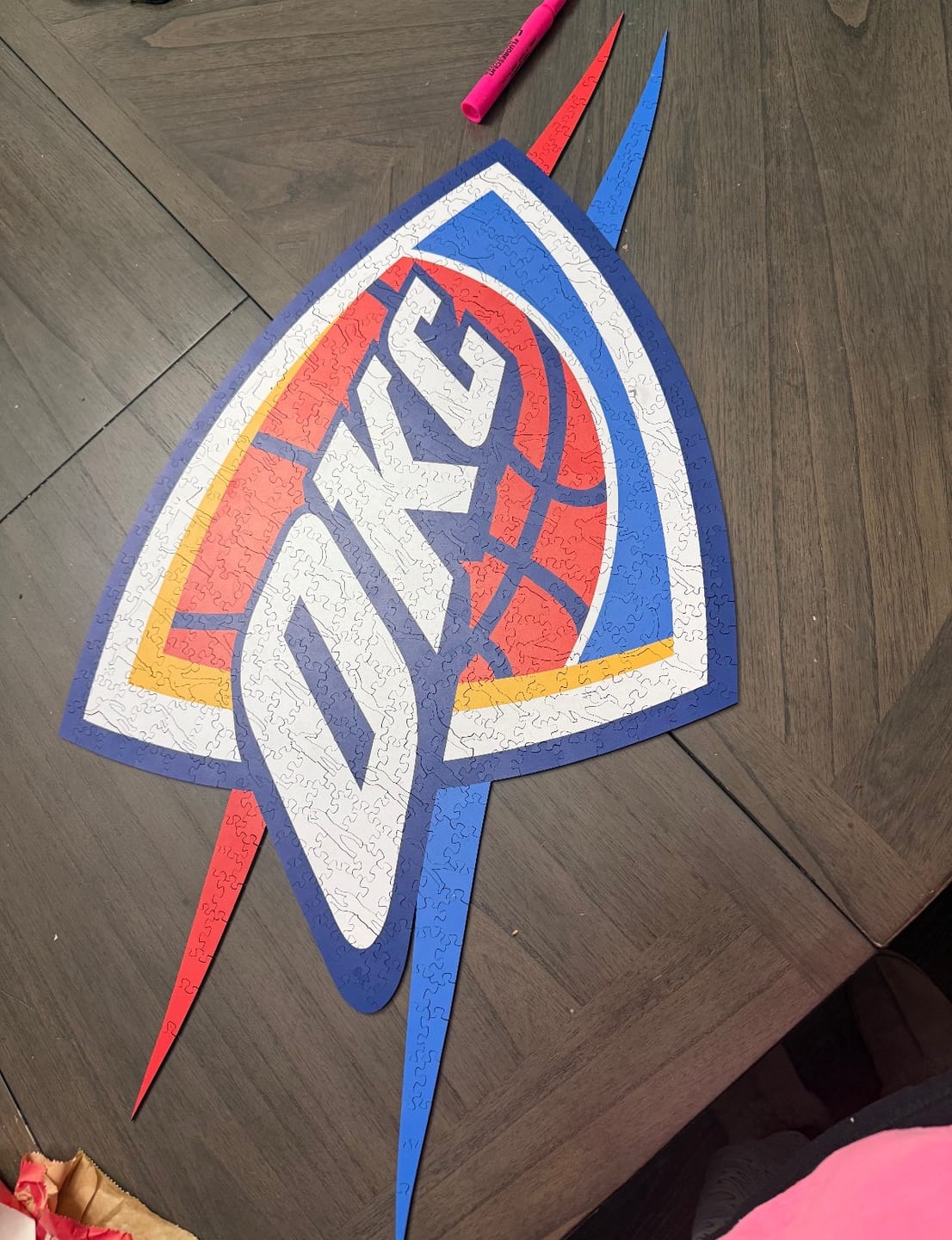 Customer photo review of Oklahoma City Thunder™ - Wooden Puzzle