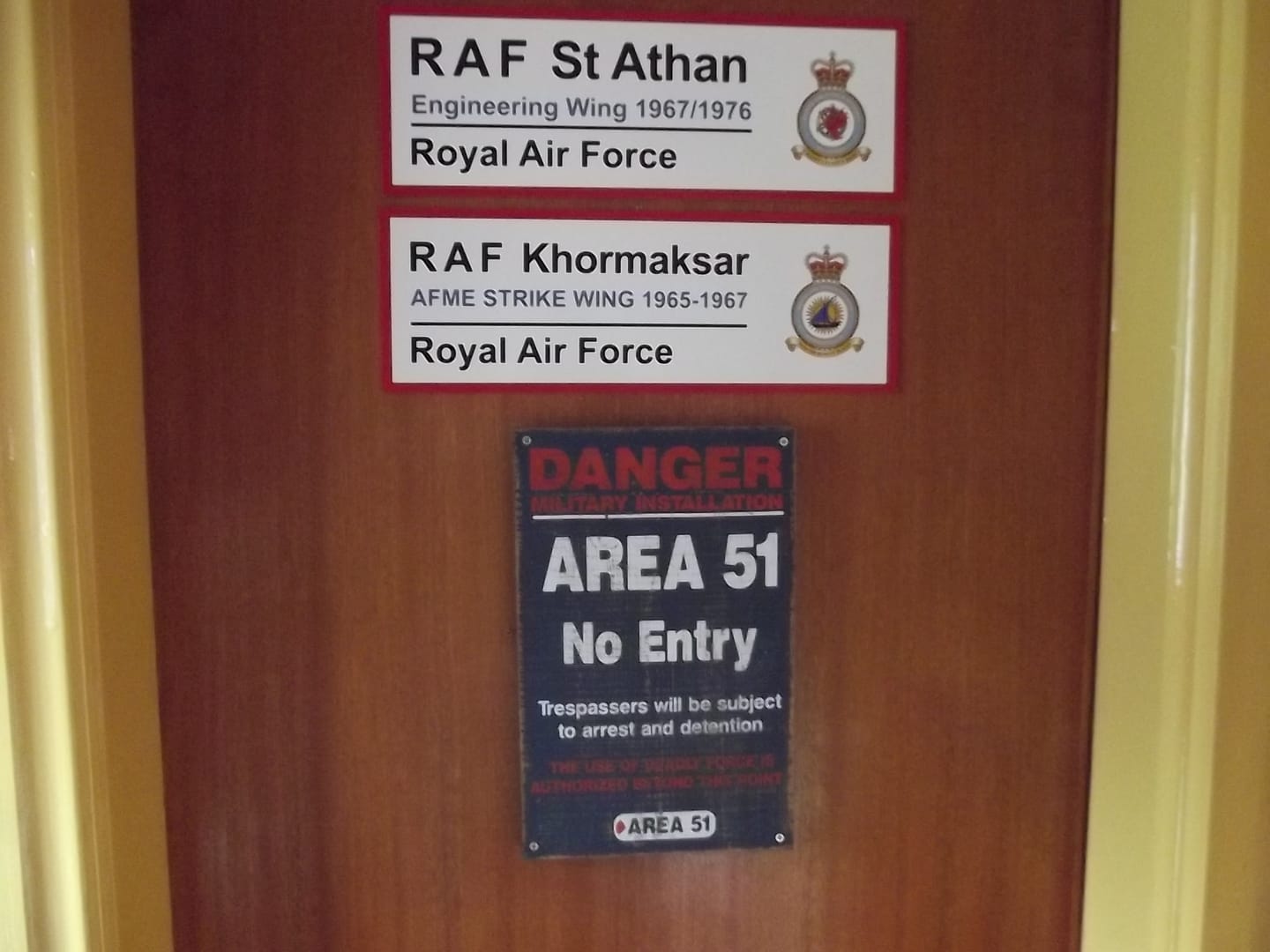 Customer photo review of RAF Station Wall Sign – Personalised for Any RAF Station (Past or Present)