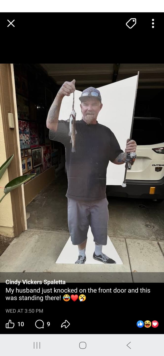 Customer photo review of Personalized Cardboard Cutouts | Custom Life Size Cutout