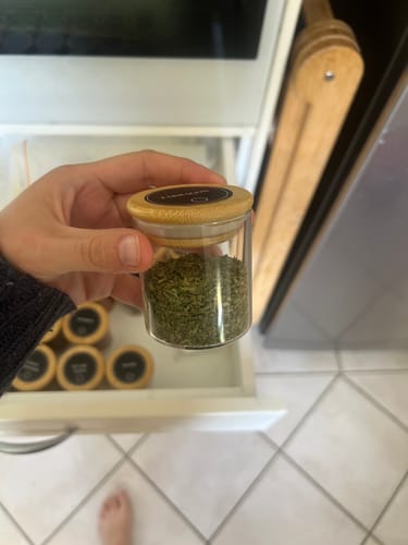 Customer photo review of 120ml Herb & Spice Jar with Bamboo Lid