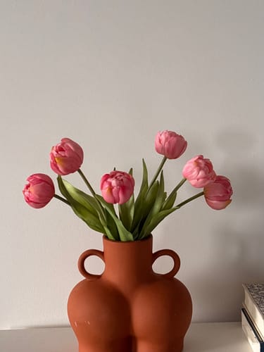 Customer photo review of Pastel pink real touch tulip (3 stems)