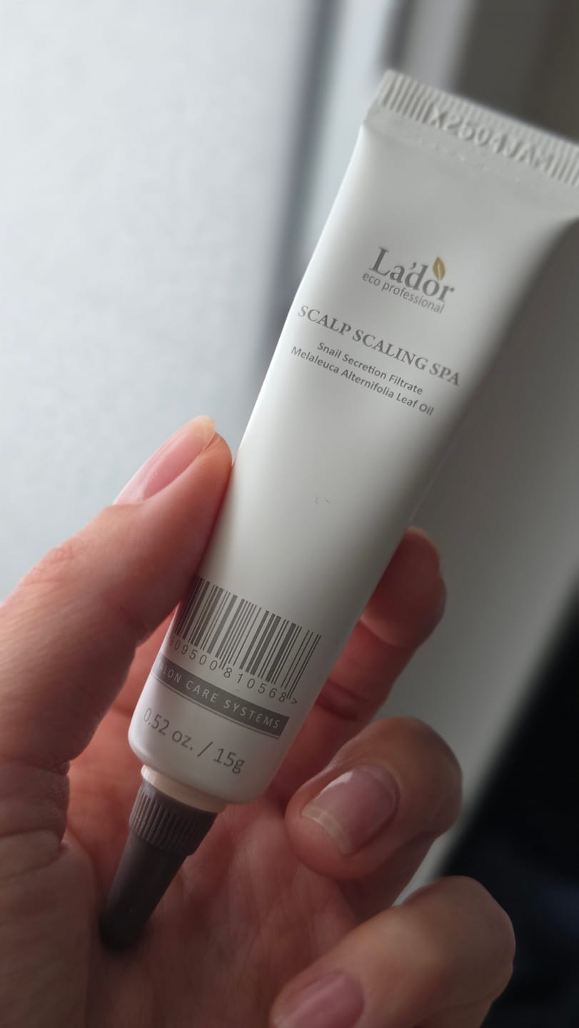 Customer photo review of Pīlings galvas ādai Lador Scalp Scaling Spa Ampoule