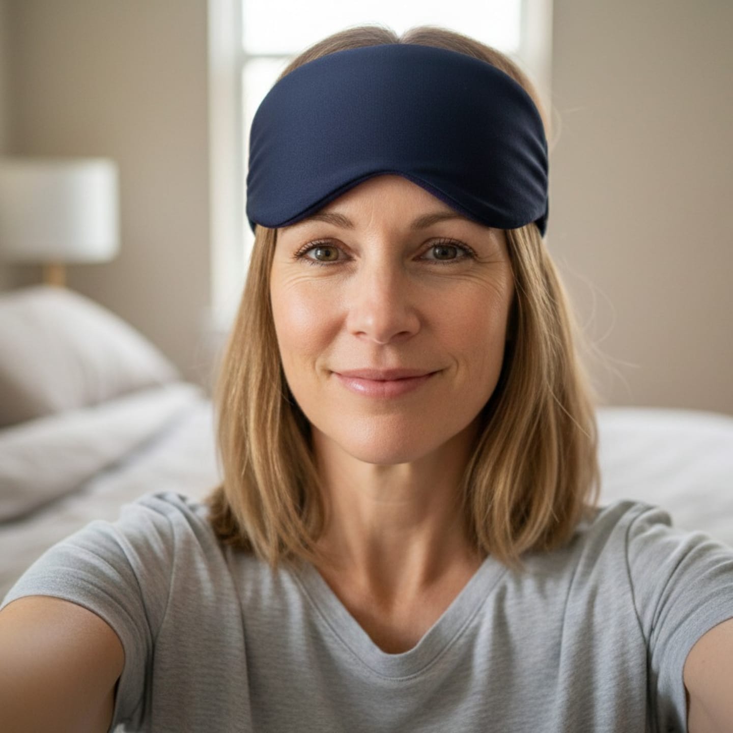 Customer photo review of PurelyGoods Slaapmasker Katoen – Donkerblauw