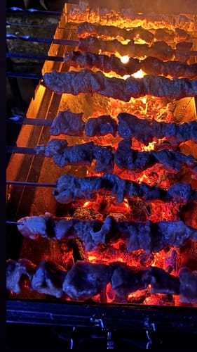 Customer photo review of Schweine-Schaschlik Klassiker – mit Zwiebeln, Pfeffer & Essig | mySchaschlik