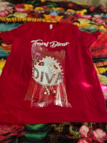 Customer photo review of Red/White Sisterhood T-Shirt