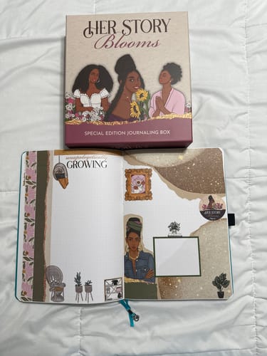 Customer photo review of Her Story Blooms Journal Box