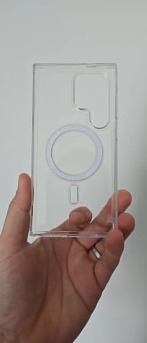 Customer photo review of Clear phone case for Samsung Galaxy - fits universal phone strap tethers