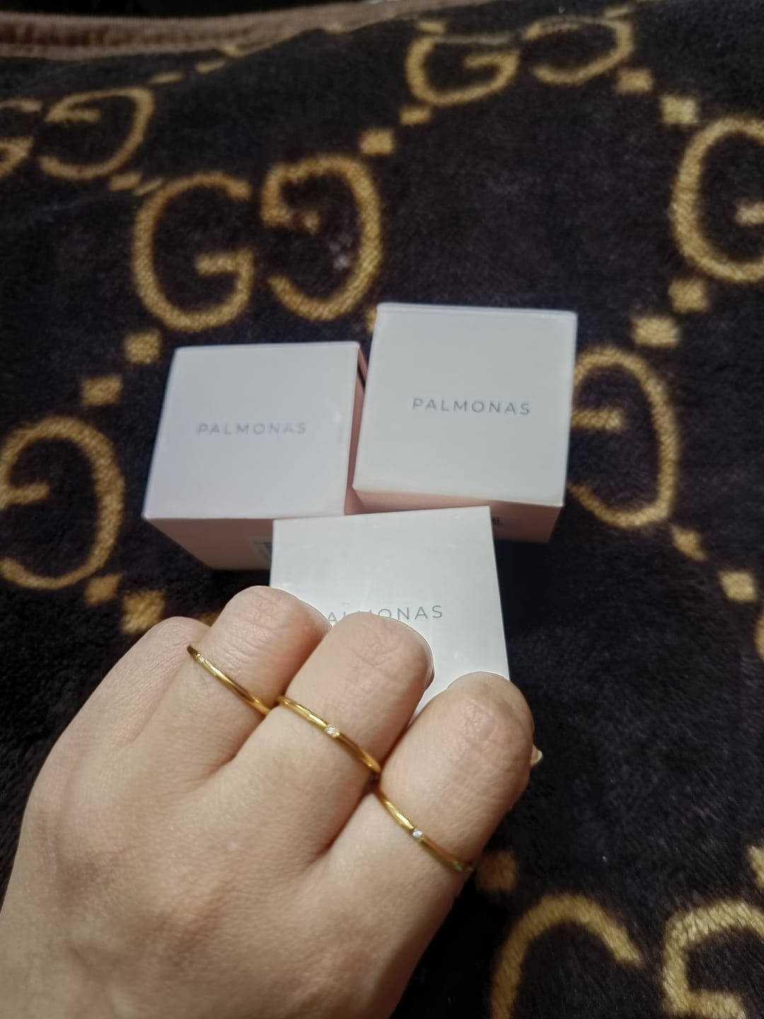 Customer photo review of Smooth Thin Stacking Ring