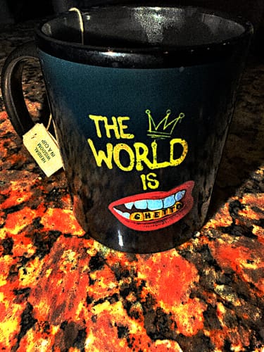 Customer photo review of The World Is Ghetto Mug