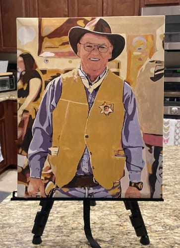 Customer photo review of Custom Portrait Paint By Numbers