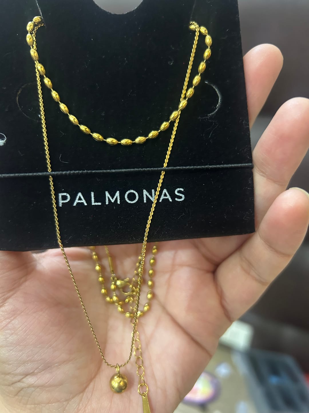 Customer photo review of Two-Layered Bead Necklace