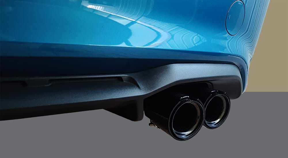 Customer photo review of Glossy Black Carbon Fibre Exhaust Tips fit for F80 F82 F83 F87 M2 M3 M4 4 Pieces