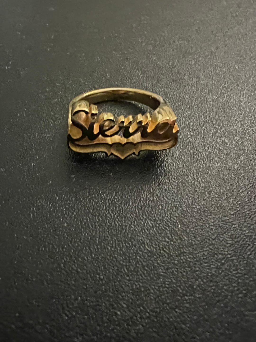 Customer photo review of Two Finger Name Ring