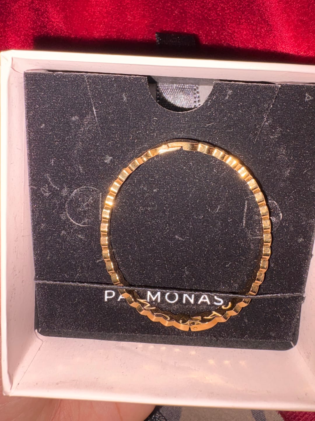 Customer photo review of Modern Mosaic Bangle Bracelet