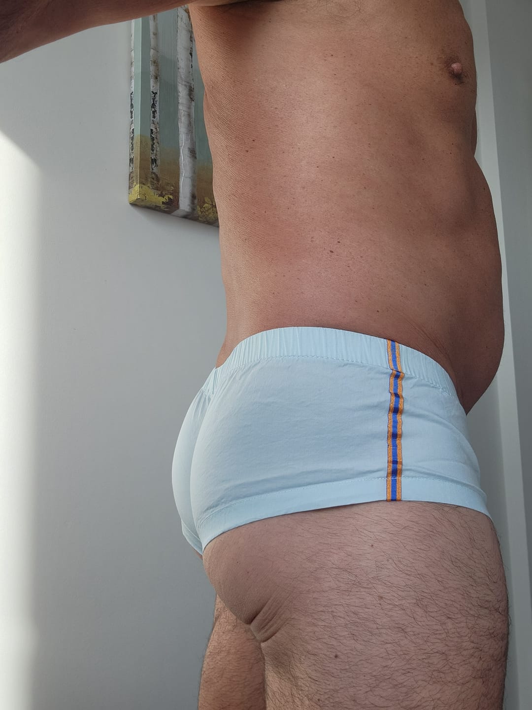 Customer photo review of Men’s Breathable Trunks with Button Fly