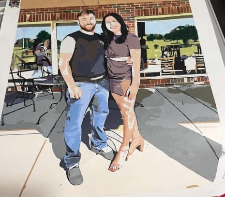 Customer photo review of Custom Portrait Paint By Numbers